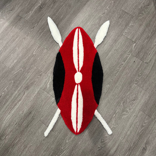 Kenya shield custom rug